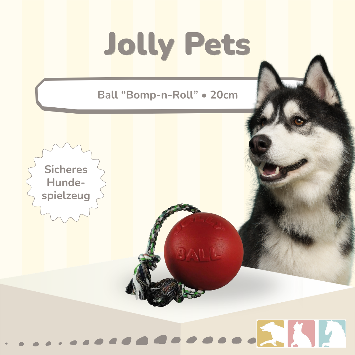 Jolly Pets Ball Romp-n-Roll, 20 cm