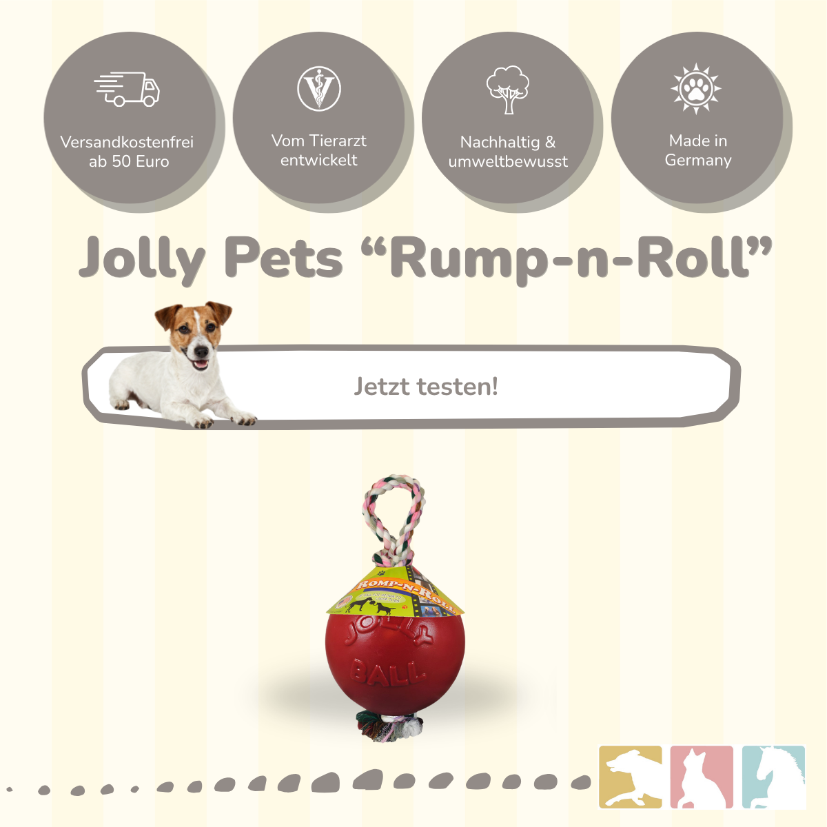Jolly Pets Ball Romp-n-Roll, 15 cm